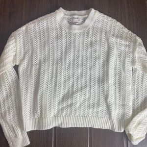Cropped knit sweater